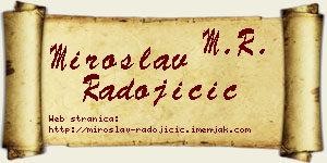 Miroslav Radojičić vizit kartica